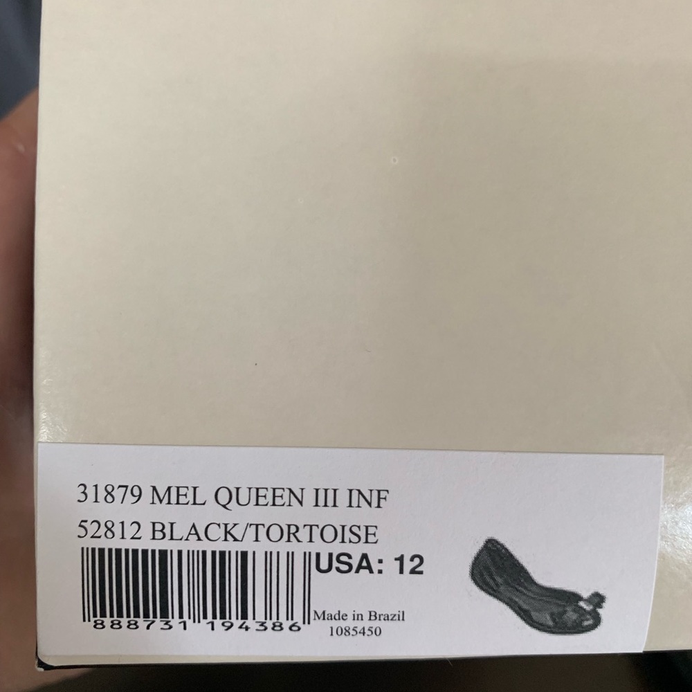 Mini Melissa Size 12 Black Flats - Picture 5 of 6